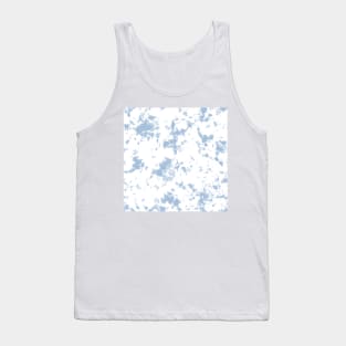 Sky Blue and white Storm - Tie-Dye Shibori Texture Tank Top